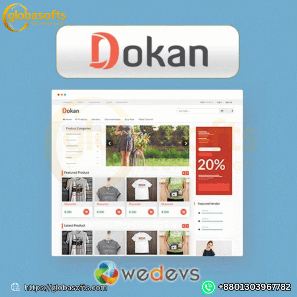 🛍️ Dokan Pro WordPress Plugin (মাল্টিভেন্ডর ই-কমার্স প্ল্যাটফর্ম)